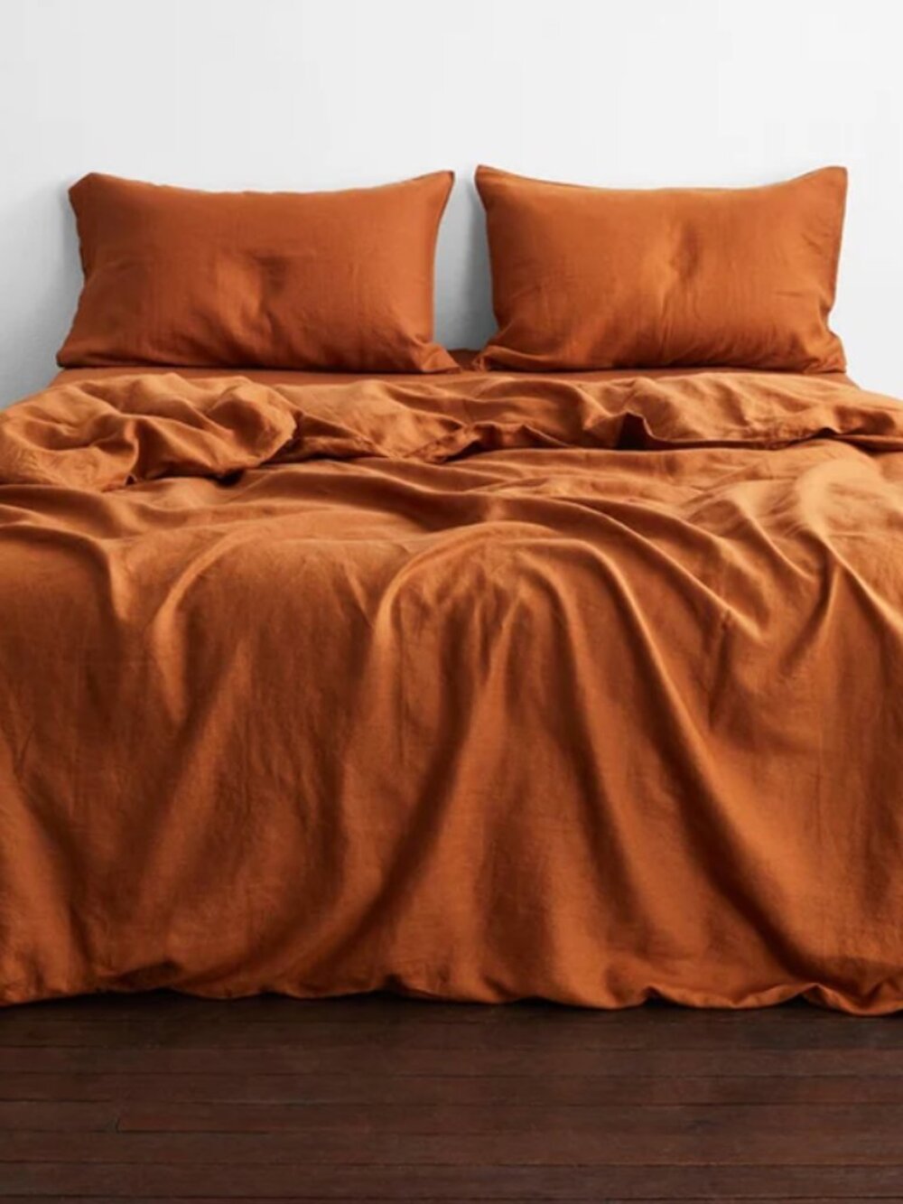 Bed Threads Flax Linen Duvet Cover - Rust